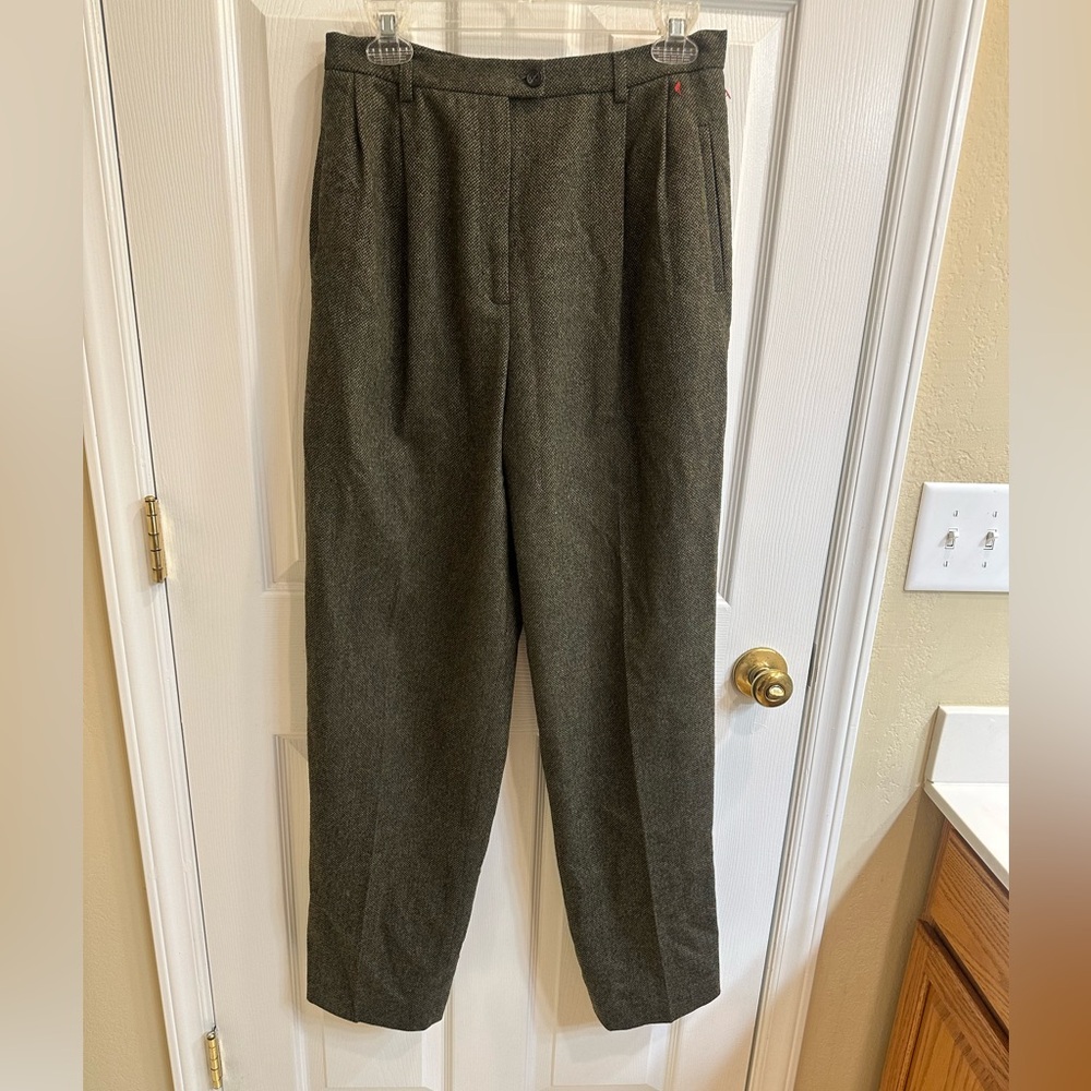 Vintage Evan-Picone Trousers Slacks Dress Pants Brown Tweed Size 10